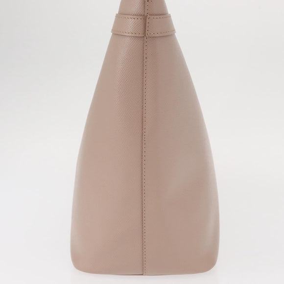 Salvatore Ferragamo Vala Tote Bag Leather Gold Pink Beige Auth 157381