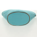 HERMES Panier Plage PM Hand Bag Canvas Light Blue Silver Auth 157382-6