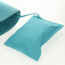 HERMES Panier Plage PM Hand Bag Canvas Light Blue Silver Auth 157382-20