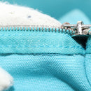 HERMES Panier Plage PM Hand Bag Canvas Light Blue Silver Auth 157382-12