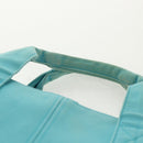 HERMES Panier Plage PM Hand Bag Canvas Light Blue Silver Auth 157382-10