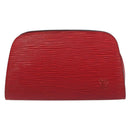 LOUIS VUITTON Epi Dauphine PM Pouch Castilian Red M48447 LV Auth 157386-2