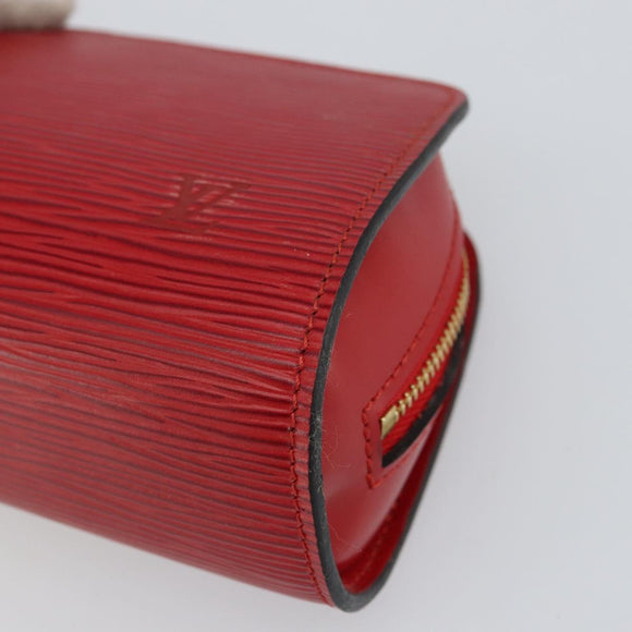 LOUIS VUITTON Epi Dauphine PM Pouch Castilian Red M48447 LV Auth 157386