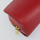 LOUIS VUITTON Epi Dauphine PM Pouch Castilian Red M48447 LV Auth 157386-9
