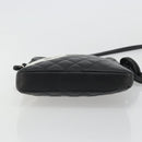 CHANEL Matelasse Cambon Line Shoulder Bag Calf Skin Black Silver CC Auth 157389A-9