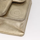 CHANEL Chain Shoulder Bag Lamb Skin Gold CC Auth 157390SAV-16