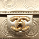 CHANEL Chain Shoulder Bag Lamb Skin Gold CC Auth 157390SAV-19