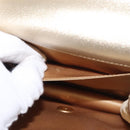 CHANEL Chain Shoulder Bag Lamb Skin Gold CC Auth 157390SAV-26