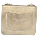 CHANEL Chain Shoulder Bag Lamb Skin Gold CC Auth 157390SAV-3