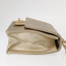 CHANEL Chain Shoulder Bag Lamb Skin Gold CC Auth 157390SAV-4