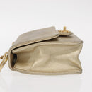 CHANEL Chain Shoulder Bag Lamb Skin Gold CC Auth 157390SAV-5