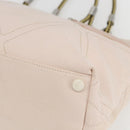 CHANEL Tote Bag Canvas Pink Silver CC Auth 157397V-10