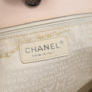 CHANEL Tote Bag Canvas Pink Silver CC Auth 157397V-14