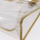 CHANEL Chain Tote Bag Vinyl Clear CC Auth 157398V-11