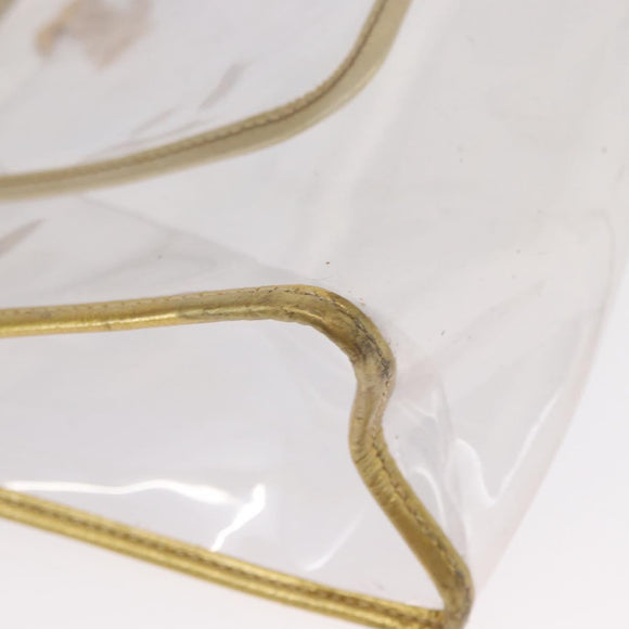 CHANEL Chain Tote Bag Vinyl Clear CC Auth 157398V