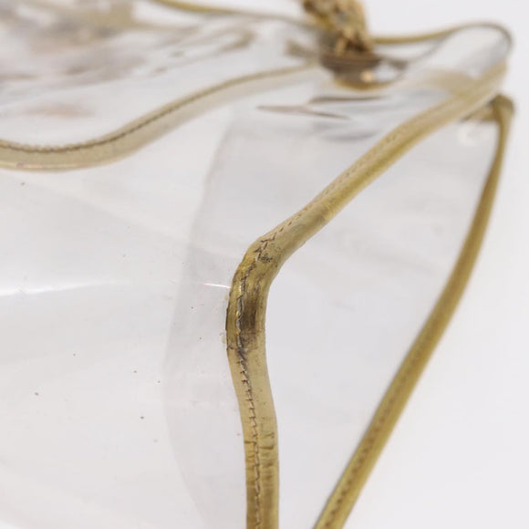 CHANEL Chain Tote Bag Vinyl Clear CC Auth 157398V