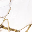 CHANEL Chain Tote Bag Vinyl Clear CC Auth 157398V-15