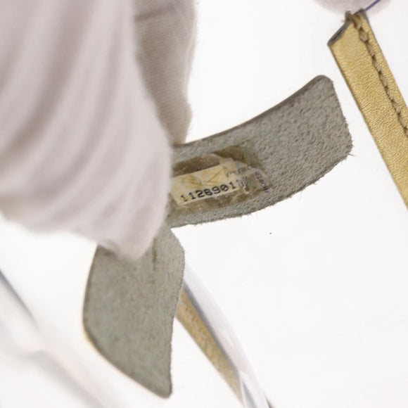 CHANEL Chain Tote Bag Vinyl Clear CC Auth 157398V