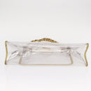 CHANEL Chain Tote Bag Vinyl Clear CC Auth 157398V-9