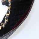 CHANEL Matelasse Chain Shoulder Bag Lamb Skin Black Gold CC Auth 157399A-23