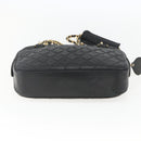 CHANEL Matelasse Chain Shoulder Bag Lamb Skin Black Gold CC Auth 157399A-9