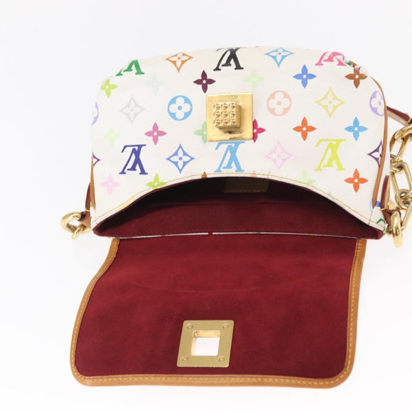 LOUIS VUITTON Monogram Multicolor Patty Shoulder Bag White M40305 Auth 157402A