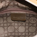 Christian Dior Lady Dior Canage Hand Bag Nylon 2way Beige Gold Auth 157406-21