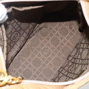 Christian Dior Lady Dior Canage Hand Bag Nylon 2way Beige Gold Auth 157406-10