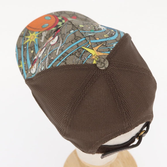 GUCCI GG Supreme GUCCIxDisney Cap PVC Beige 648843 Auth 157413M