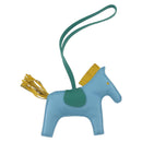 HERMES Rodeo Charm MM Charm Leather Light Blue Auth 157414SAM-3