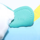 HERMES Rodeo Charm MM Charm Leather Light Blue Auth 157414SAM-9