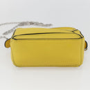 LOEWE Puzzle Chain Shoulder Bag Leather 2way Yellow Auth 157417M-5