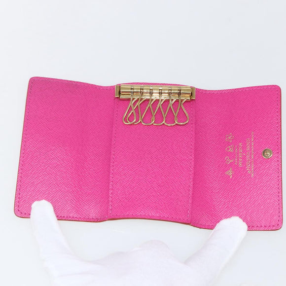 LOUIS VUITTON Multicolor Multicles 4 Key Case White M93731 LV Auth 157418SM