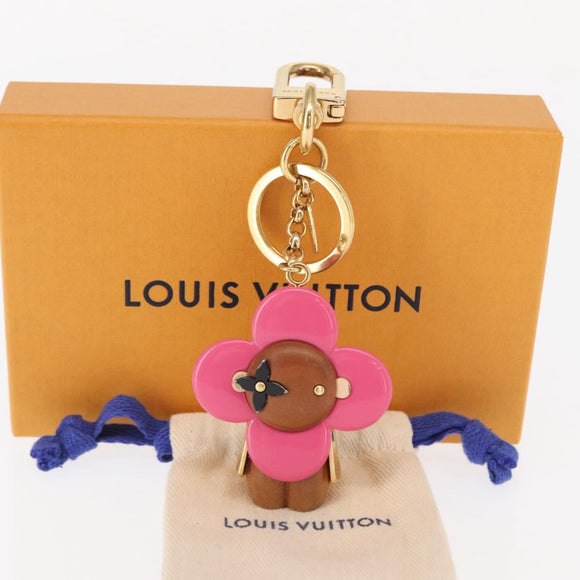 LOUIS VUITTON Porte Cre Vivienne Charm metal Pink M67298 LV Auth 157421A