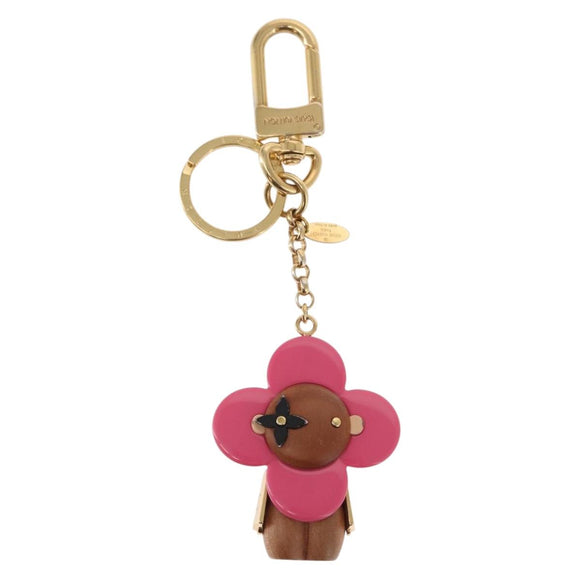 LOUIS VUITTON Porte Cre Vivienne Charm metal Pink M67298 LV Auth 157421A