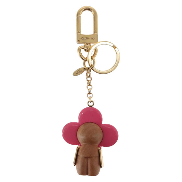 LOUIS VUITTON Porte Cre Vivienne Charm metal Pink M67298 LV Auth 157421A