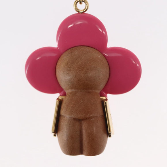 LOUIS VUITTON Porte Cre Vivienne Charm metal Pink M67298 LV Auth 157421A