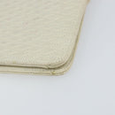 BALLY Quilted Chain Shoulder Bag Leather White Gold Auth 157424-12