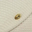 BALLY Quilted Chain Shoulder Bag Leather White Gold Auth 157424-15