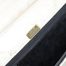 BALLY Quilted Chain Shoulder Bag Leather White Gold Auth 157424-17