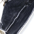 BALLY Quilted Chain Shoulder Bag Leather White Gold Auth 157424-18