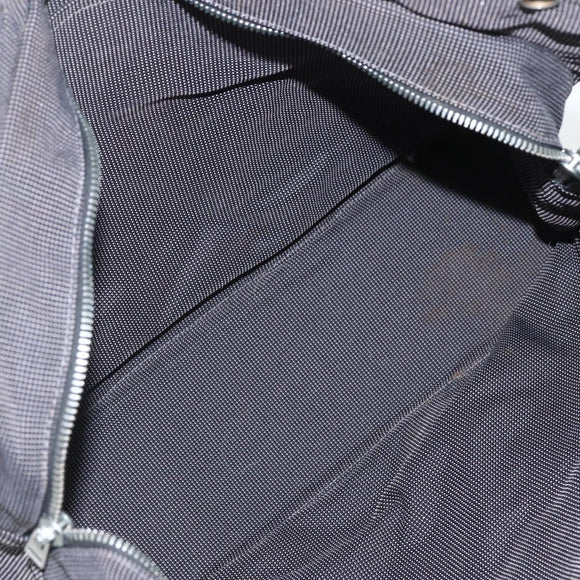 HERMES Her LineMM Hand Bag Canvas Gray Silver Auth 157426