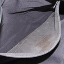 HERMES Her LineMM Hand Bag Canvas Gray Silver Auth 157426-18