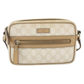 GUCCI GG Supreme Shoulder Bag PVC Beige Gold 201447 Auth 157452 - 0