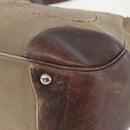 PRADA Tote Bag Canvas Beige Silver Auth 157454-8