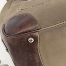 PRADA Tote Bag Canvas Beige Silver Auth 157454-15