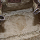 PRADA Tote Bag Canvas Beige Silver Auth 157454-10
