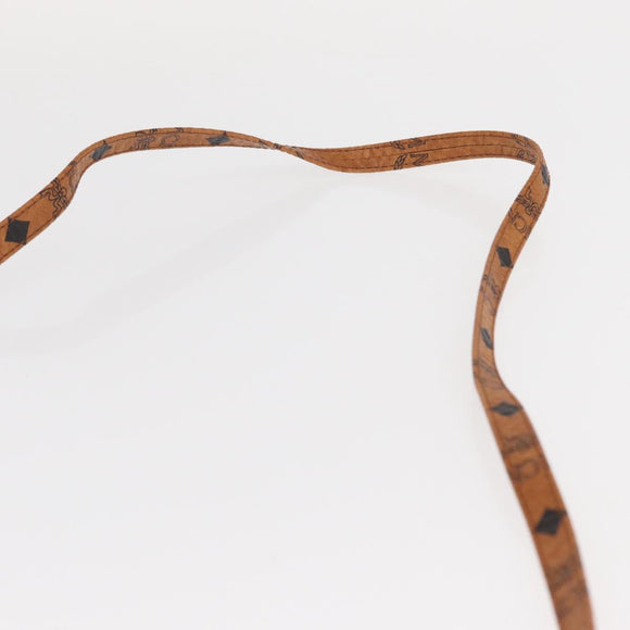 MCM Vicetos Logogram mini Hand Bag PVC Leather 2way Brown Gold Auth 157456