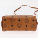 MCM Vicetos Logogram mini Hand Bag PVC Leather 2way Brown Gold Auth 157456-11