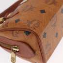 MCM Vicetos Logogram mini Hand Bag PVC Leather 2way Brown Gold Auth 157456-12